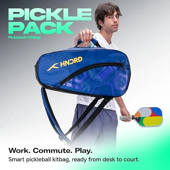 Hundred Pickleball Racket Bag Royal Blue HPCK-5M387-3 2 Paddles Ball Compartment Premium Polyester Ergonomic Straps