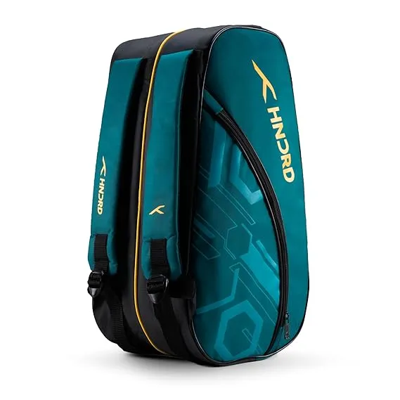 Hundred Pickleball Racket Bag Teal Blue HPCK-5M387-4 2 Paddles Ball Compartment Premium Polyester Ergonomic Straps