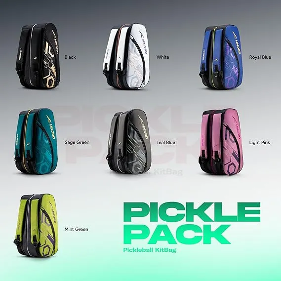 Hundred Pickleball Racket Bag Sage Green HPCK-5M387-5 2 Paddles Ball Compartment Premium Polyester Ergonomic Straps
