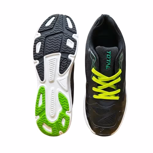 Total PS/Laufro Running Shoes Black-Green Size 9