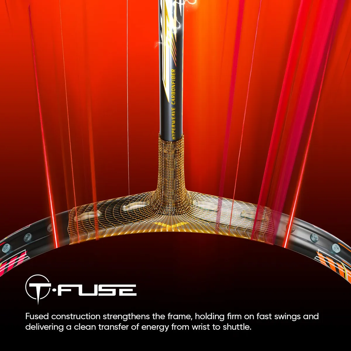 Hundred Flareon 700 Badminton Racquet Speed Black Orange Pink