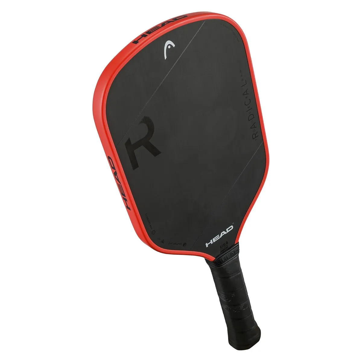 HEAD Radical Tour EX Raw Pickleball Paddle Black Orange 230g 15mm Raw Carbon