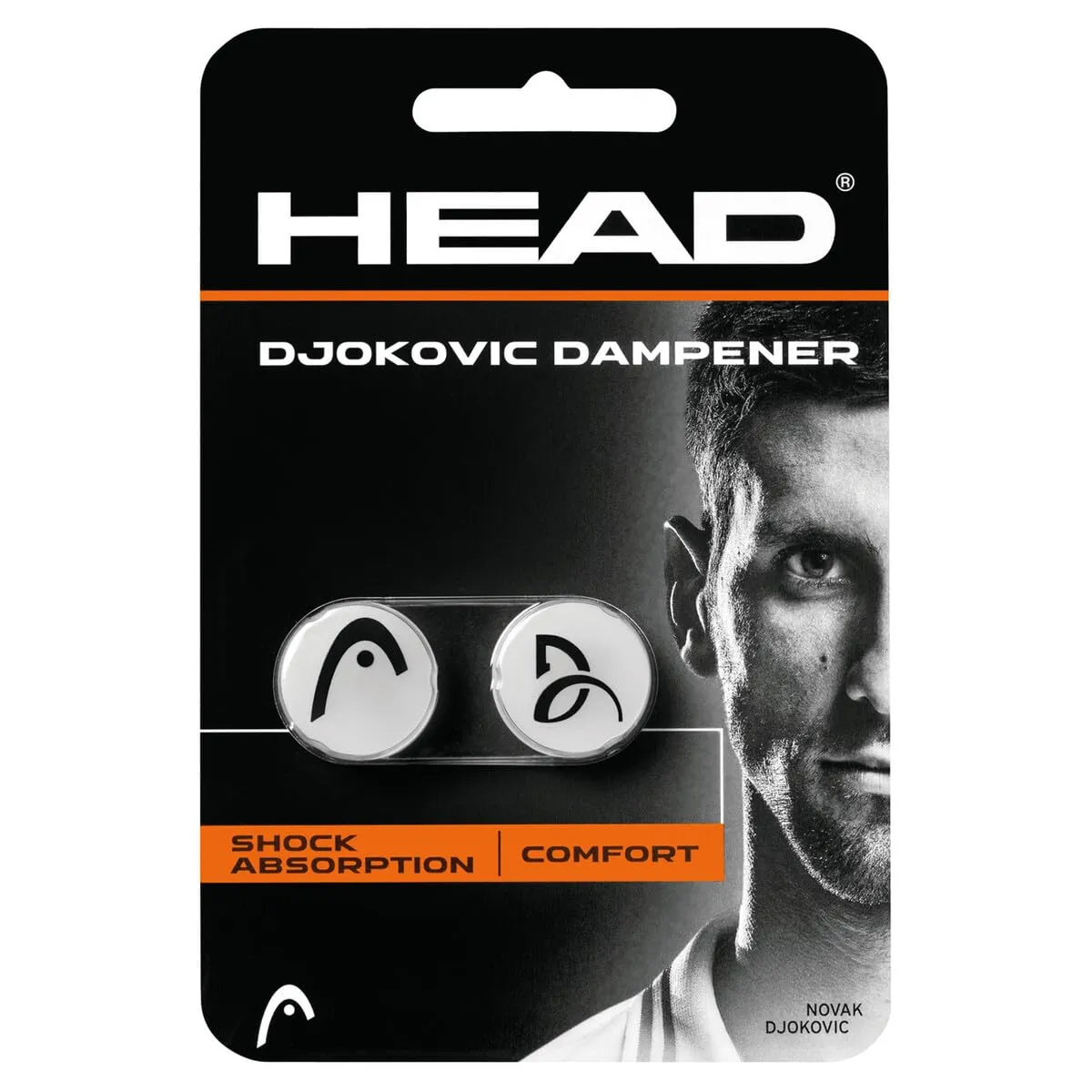 HEAD Djokovic Tennis Vibration Dampener White Pack of 2