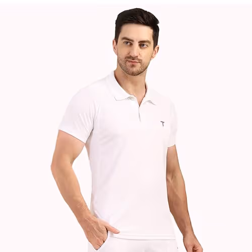 Total 5002 Half Sleeve White Cricket T-Shirt Size 24