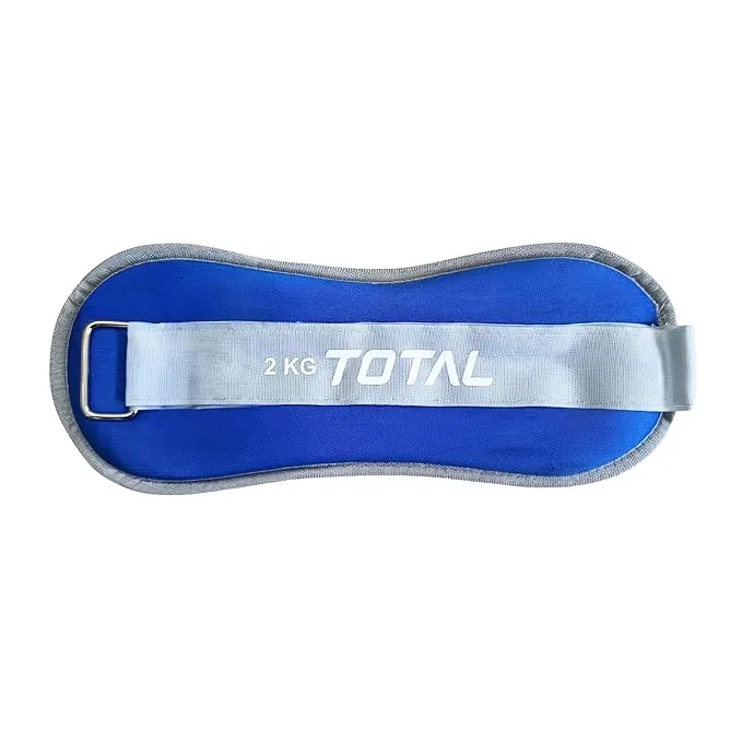 Total Sports Fitness TS2535 Ankle Weight 2 kg Pair Lycra Iron Sand Velcro Strap