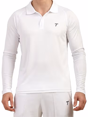 Total 5003 Full Sleeve White Cricket T-Shirt Size 42