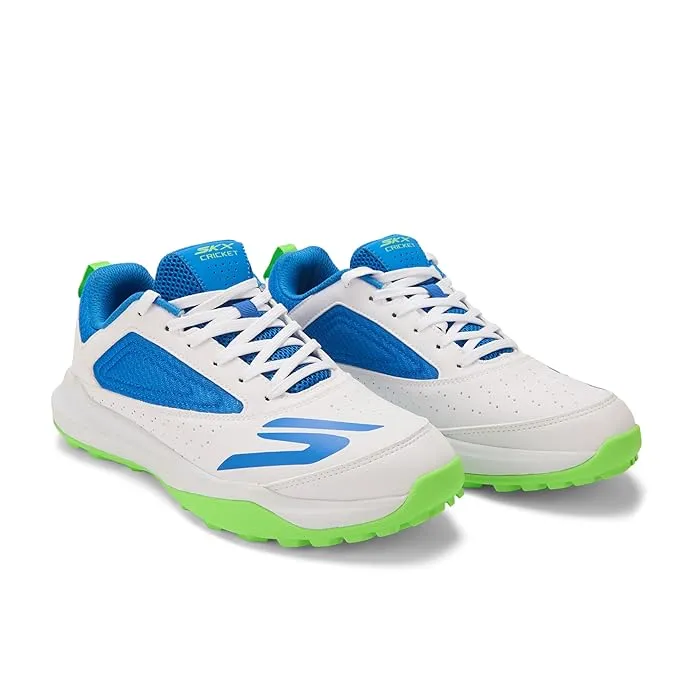 Skechers Cricket Turf Shoes White Blue Size 9