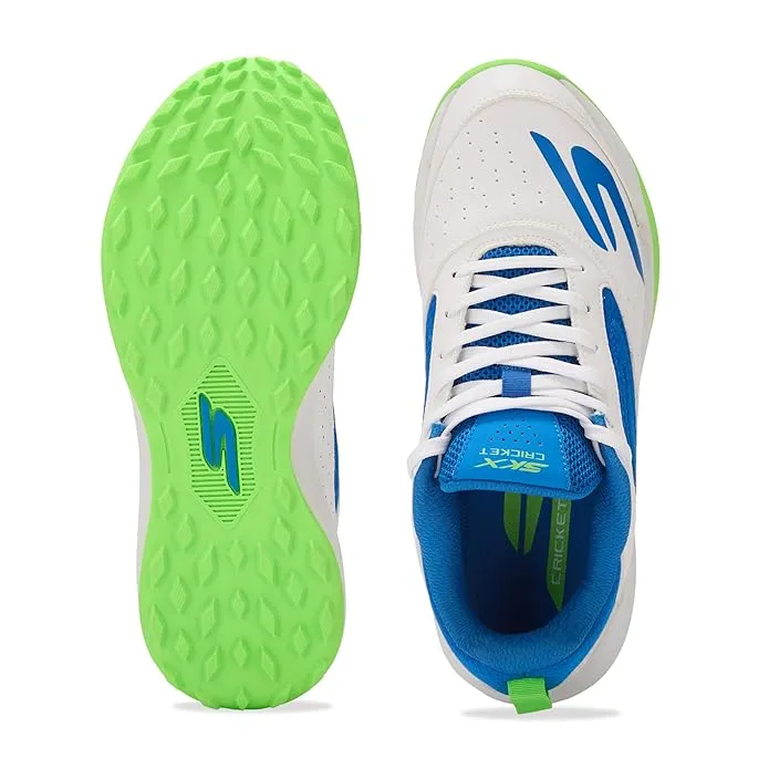Skechers Cricket Turf Shoes White Blue Size 9