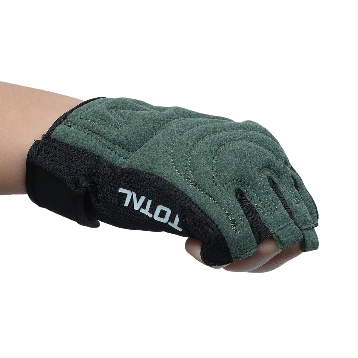 Total Sports KKN-SALVO Gym Gloves Black/Olive X-Large Premium Performance Leather Palm