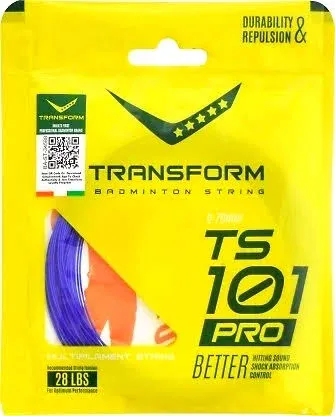 Transform String 101 Pro Badminton String Anti-Abrasive PA Coating Purple 0.70mm 10.5m