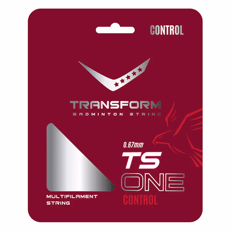 Transform String ONE Badminton String Polyurethane High Elasticity Red 0.67mm 10.5m