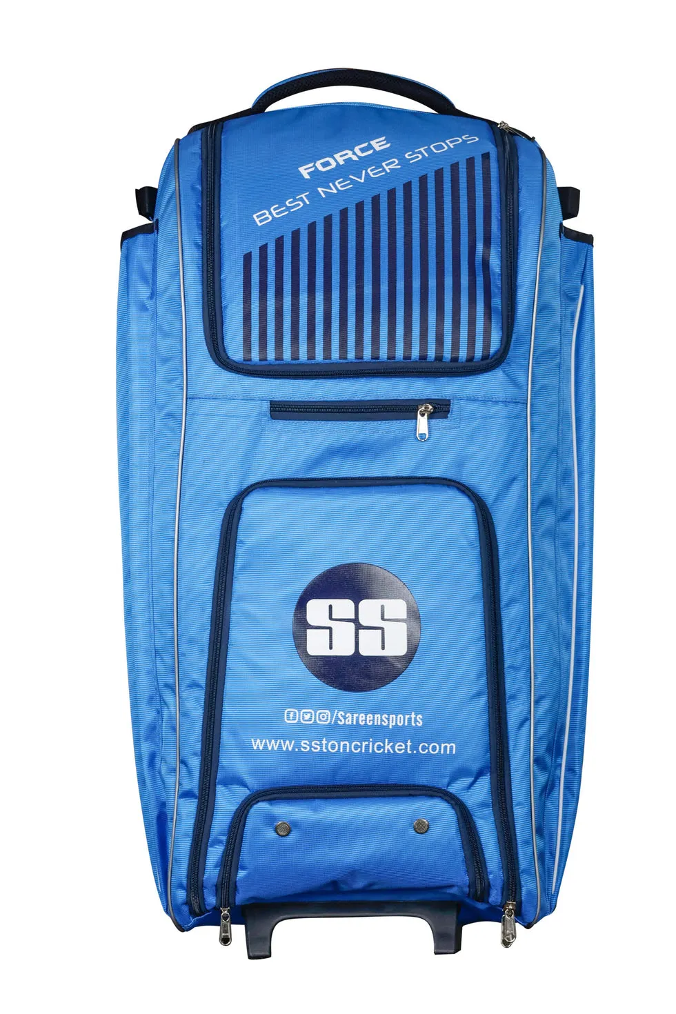 SS Force Duffle Wheelie Cricket Kit Bag Blue