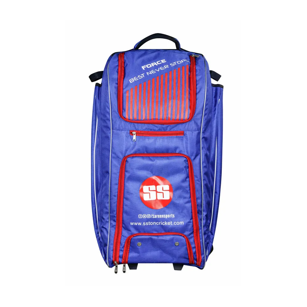 SS Force Duffle Wheelie Cricket Kit Bag Navy