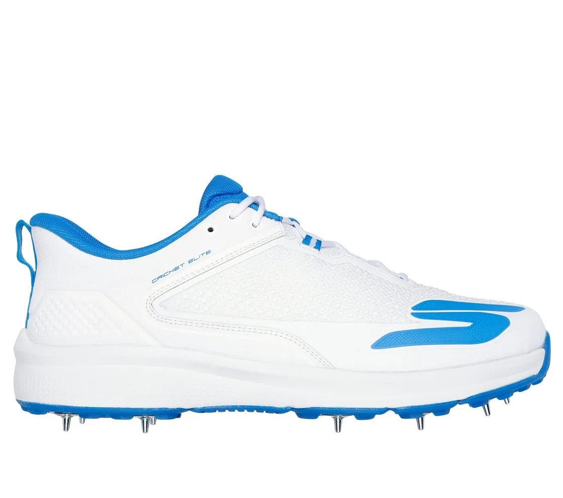 Skechers Cricket Elite Metal Spike Shoes White Light Blue Size 11