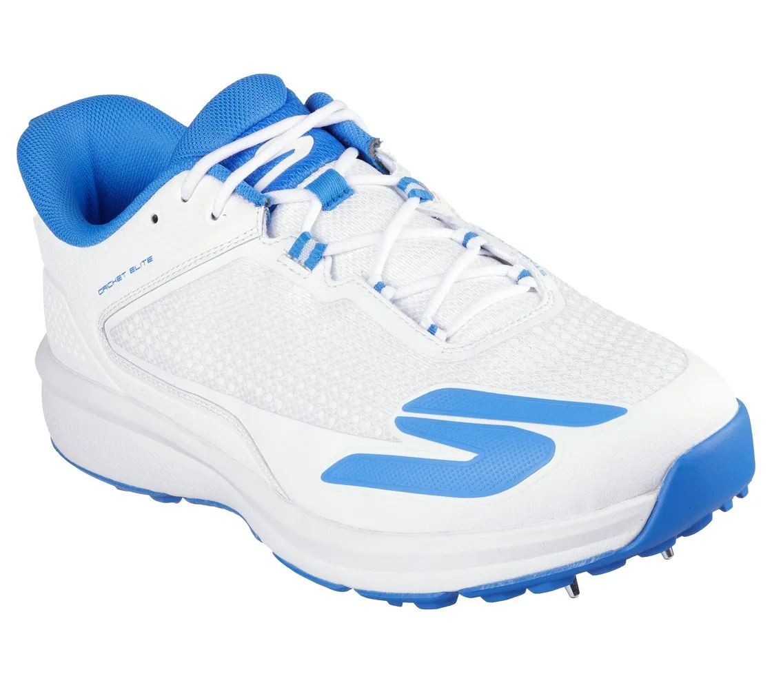 Skechers Cricket Elite Metal Spike Shoes White Light Blue Size 11