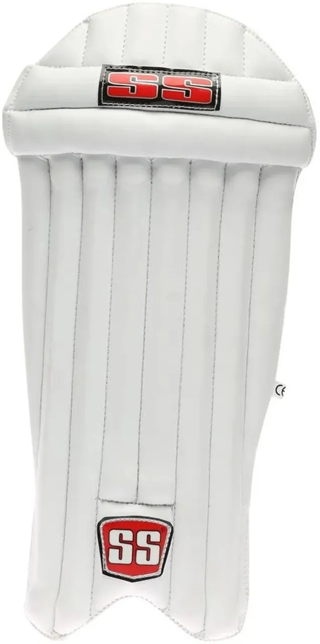 SS WK Stumper Cricket Wicket Keeper Pads White Youth