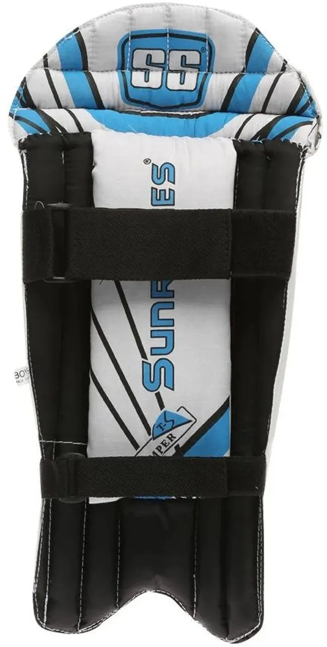 SS WK Stumper Cricket Wicket Keeper Pads White Youth