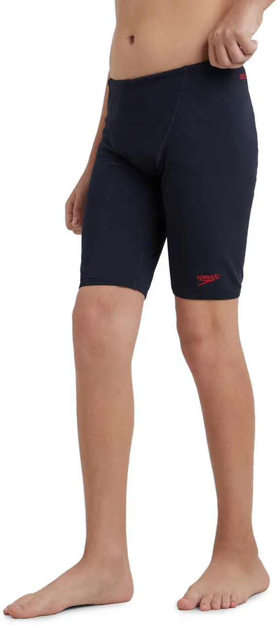 Speedo Boys Endurance Plus Essential V-Cut Jammer True Navy High Risk Red Size 30