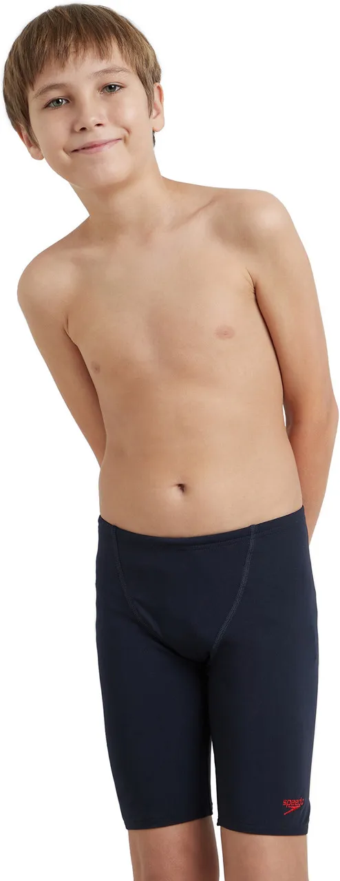 Speedo Boys Endurance Plus Essential V-Cut Jammer True Navy High Risk Red Size 30