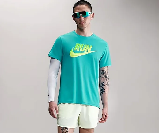 Nike Miler Run Energy Men's Running T-Shirt HJ3565 Gorge Green Size XL
