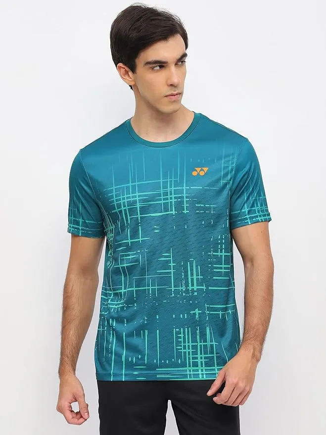 Yonex RM-S092-2968-ESST3-S Men's Round Neck Badminton T-shirt Teal Green Size XL