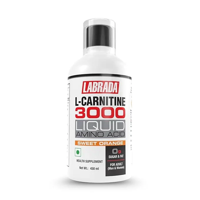 Labrada L-Carnitine 3000mg Liquid Amino Acid 450ml Sweet Orange 30 Servings