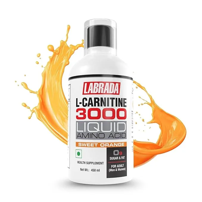 Labrada L-Carnitine 3000mg Liquid Amino Acid 450ml Sweet Orange 30 Servings