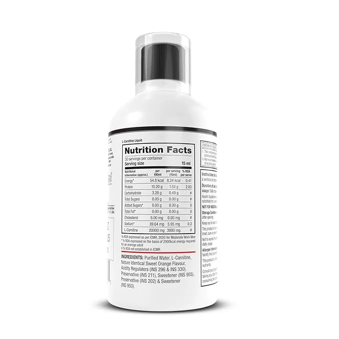 Labrada L-Carnitine 3000mg Liquid Amino Acid 450ml Sweet Orange 30 Servings