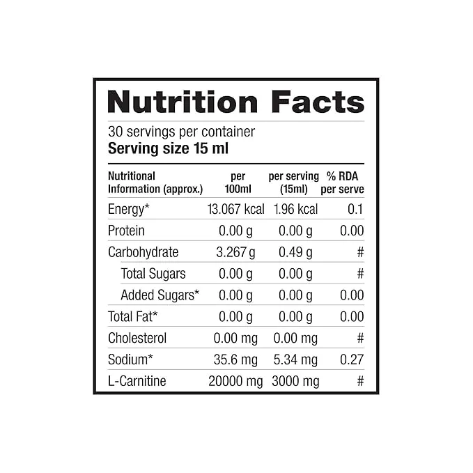 Labrada L-Carnitine 3000mg Liquid Amino Acid 450ml Sweet Orange 30 Servings