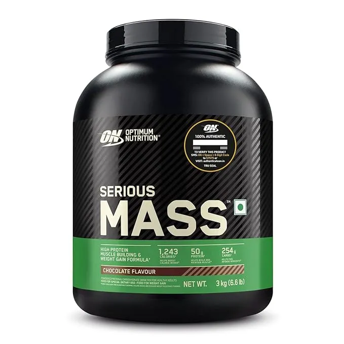 Optimum Nutrition Serious Mass High Protein Weight Gainer 3kg Chocolate