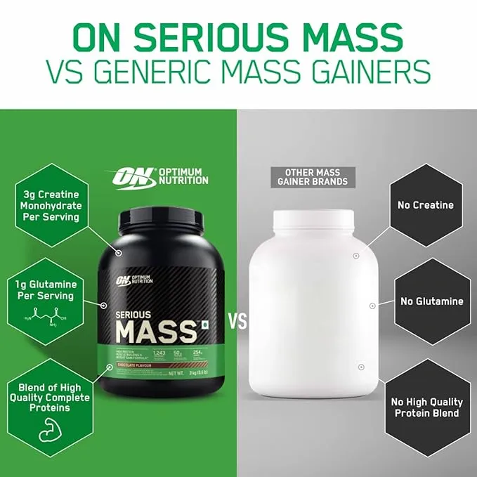 Optimum Nutrition Serious Mass High Protein Weight Gainer 3kg Chocolate