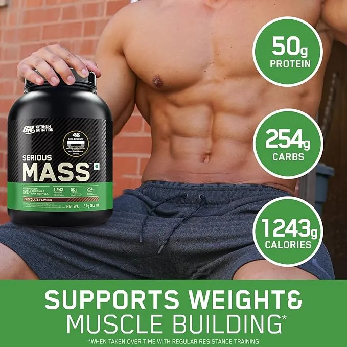Optimum Nutrition Serious Mass High Protein Weight Gainer 3kg Chocolate
