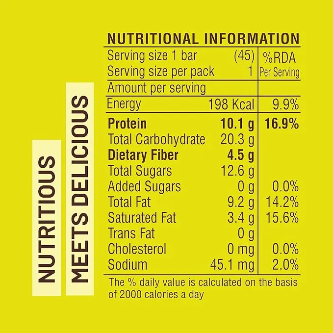 RiteBite Max Protein Daily Date Almond Protein Bar 45g Pack of 6