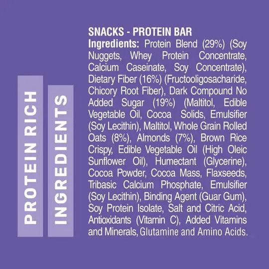 RiteBite Max Protein Daily Choc Almond Protein Bar 50g Pack of 6