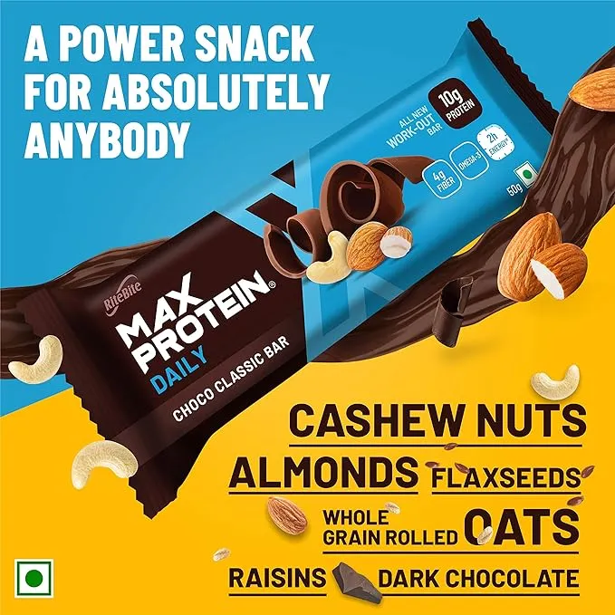RiteBite Max Protein Daily Choco Classic Protein Bar 50g Pack of 6