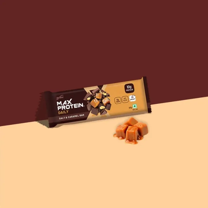 RiteBite Max Protein Daily Salt & Caramel Protein Bar 50g Pack of 6