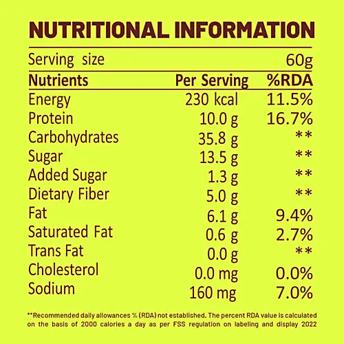 RiteBite Max Protein Granola Fruits Nuts 500g 7 Grain Breakfast Cereal Vegan