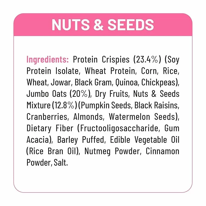 RiteBite Max Protein Granola Nuts Seeds 500g No Added Sugar 7 Grain Vegan