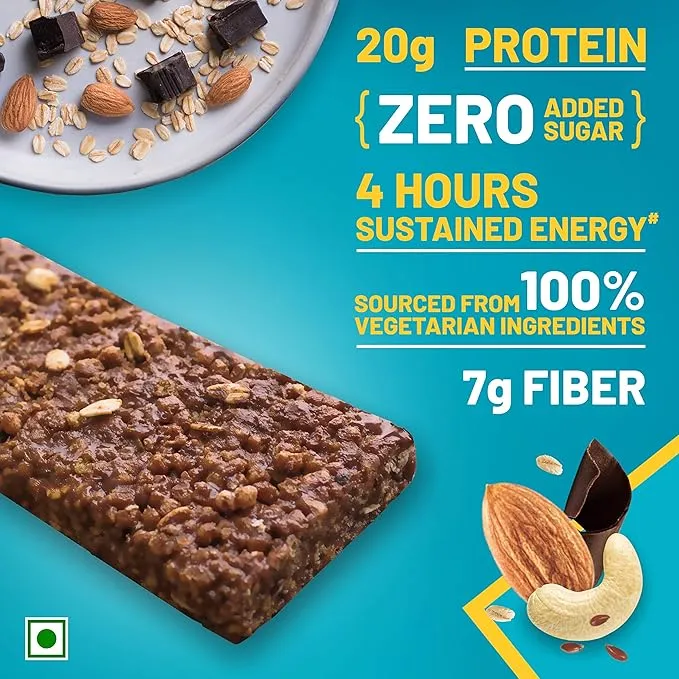 RiteBite Max Protein Active Choco Slim 20g Protein Bar 67g Pack of 6