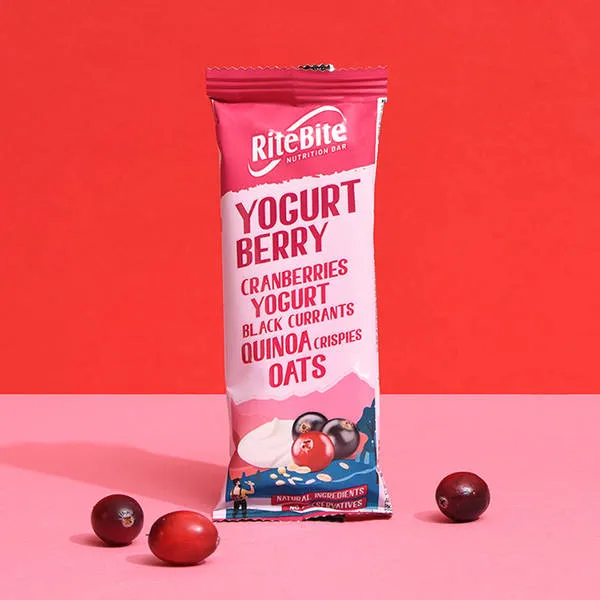 RiteBite Yogurt Berry Nutrition Bar 35g Pack of 6