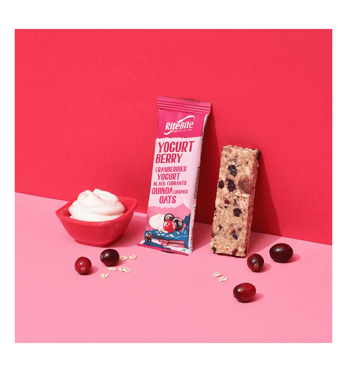 RiteBite Yogurt Berry Nutrition Bar 35g Pack of 6