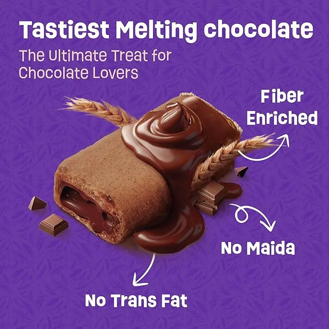 RiteBite Wellness Melting Chocolate Fibre Bar 40g Pack of 6