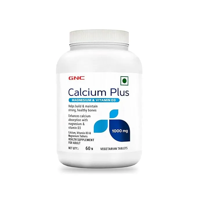 GNC Calcium Plus 1000mg with Magnesium and Vitamin D3 Tablets