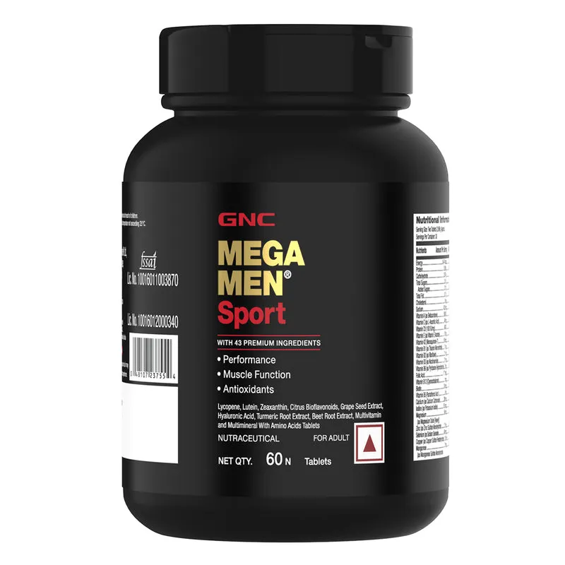 GNC Mega Men Sport Multivitamin 43 Ingredients 60 Tablets