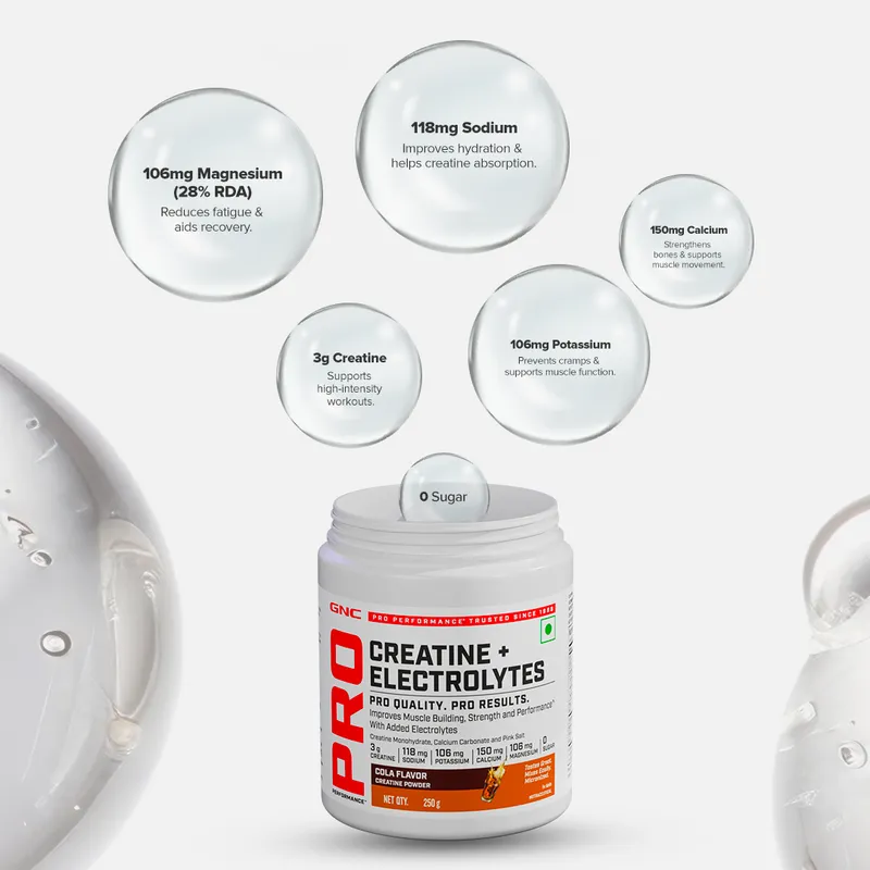 GNC Pro Performance Creatine Plus Electrolytes 3g Creatine Cola 100g