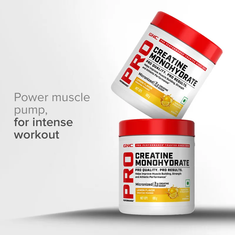 GNC Pro Performance Creatine Monohydrate 3000mg Lemon Powder 100g