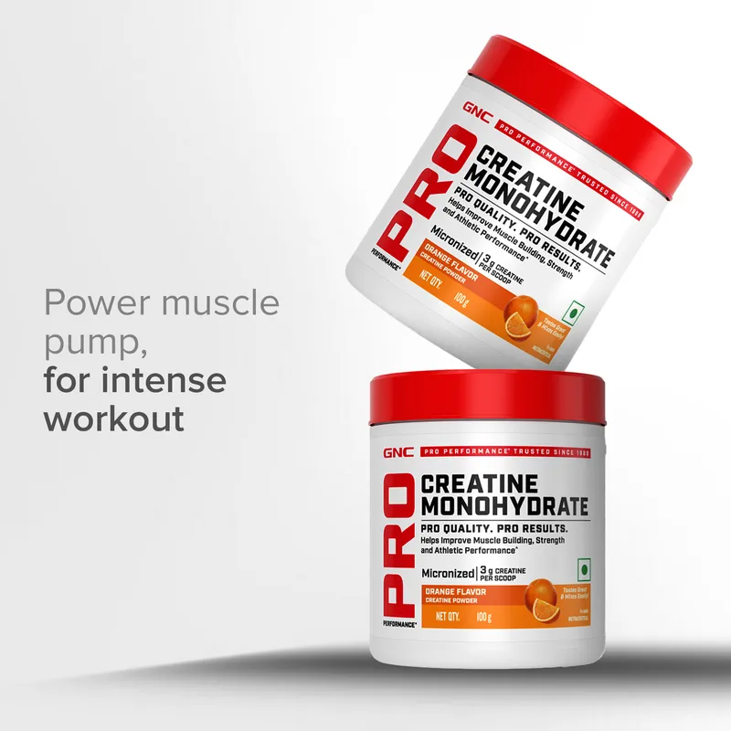 GNC Pro Performance Creatine Monohydrate 3000mg Orange Powder 100g