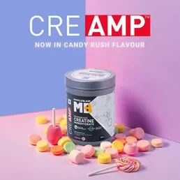 MuscleBlaze Creatine Monohydrate CreAMP Candy Rush 320g 0.71lb 80 Servings MB CreAbsorb