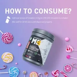 MuscleBlaze Creatine Monohydrate CreAMP Candy Rush 320g 0.71lb 80 Servings MB CreAbsorb