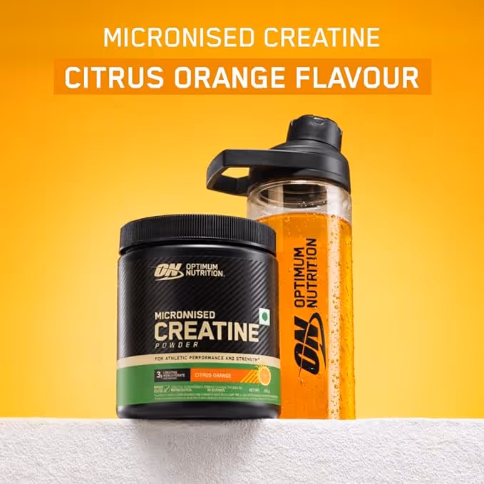 Optimum Nutrition ON Micronized Creatine Monohydrate Citrus Orange 100 g 26 Servings 3g Per Serving